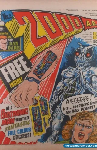 2000 AD Prog 2 (March 5, 1977). Judge Dredd inside on his debut strip.