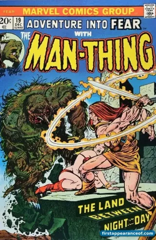 Adventure into Fear #19 (1973). Howard the Duck debuts in a Man-Thing back-up feature.