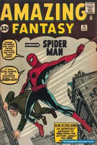 Spider-Man on the cover of Amazing Fantasy #15 (1962)