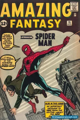 Spider-Man on the cover of Amazing Fantasy #15 (1962)