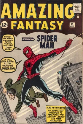 Spider-Man on the cover of Amazing Fantasy #15 (1962)