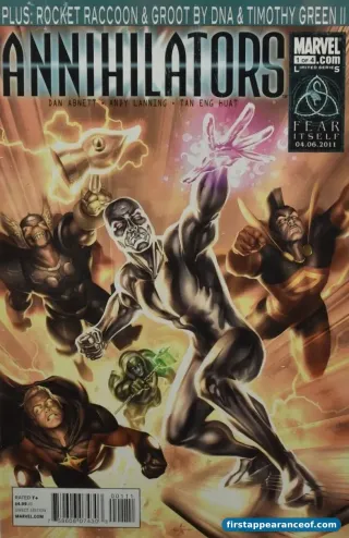 First appearance of Annihilators — the cover of Annihilators #1 (2011).