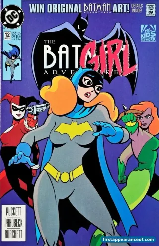 First appearance of Harley Quinn — the cover of The Batman Adventures #12 (1993).