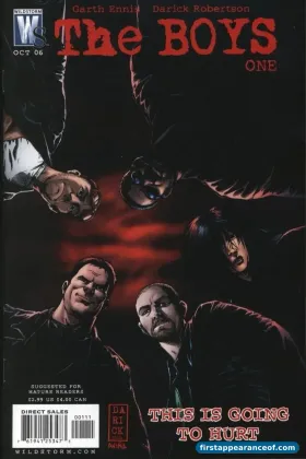 The Boys #1 (2006). Originally WildStorm; series moved to Dynamite from issue #7. Garth Ennis and Darick Robertson debut.