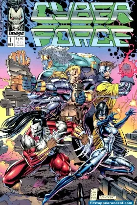 Cyberforce #1 (Vol. 1, 1992). Cyblade is among the Cyberforce members on the cover, identifiable by her energy-blade weapons and the team-roster lineup.