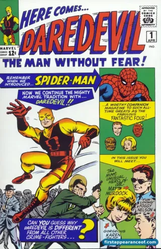 First appearance of Daredevil — the cover of Daredevil #1 (1964).