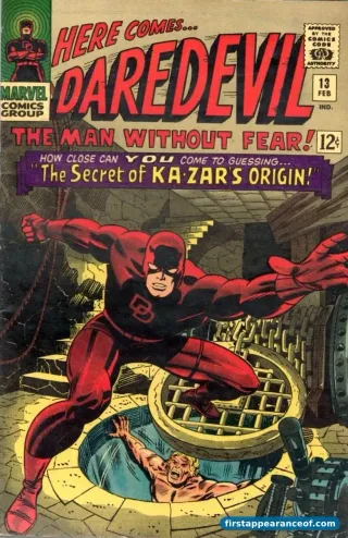 Daredevil #13 (1966). Stan Lee and John Romita Sr. The first explicit reference to vibranium as the kinetic-energy-absorbing metal in Marvel continuity. The substance is referenced in passing in earlier issues, but Daredevil #13 is the canonical first explicit appearance.