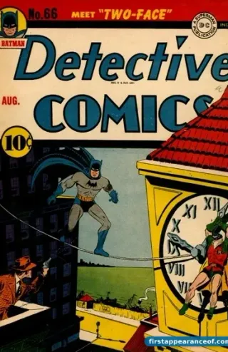 Two-Face on the cover of Detective Comics #66 (1942).
