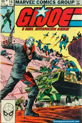Destro on the cover of G.I. Joe: A Real American Hero #14 (1983)