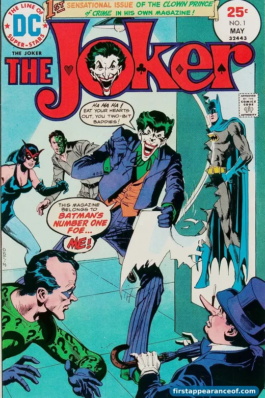 Joker first appearance in Joker #1 (1st Solo Title)