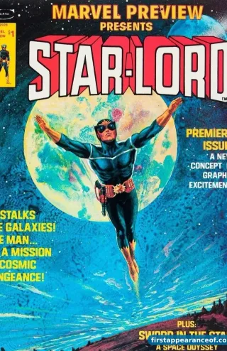 Marvel Preview #4 (1976). Peter Quill debuts inside as Star-Lord in a 60-page lead story.
