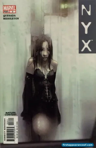 NYX #3 (2004). X-23's first comics appearance as a supporting character.