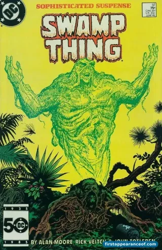 The Saga of the Swamp Thing #37 (1985). John Constantine on the cover, his first full appearance.