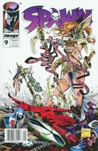Spawn #9 newsstand variant, first appearance of Angela