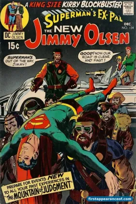 Superman's Pal Jimmy Olsen #134 (1970), the Jack Kirby issue that contains Darkseid's single-panel first cameo.