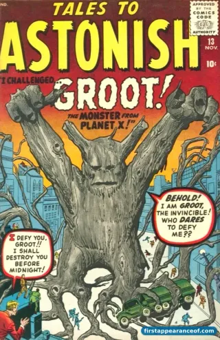 Tales to Astonish #13 (1960). Groot on the cover, his pre-Marvel-Age monster-comics debut.