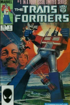 The Transformers #1 (1984). Marvel Comics. Optimus Prime on the cover, his first appearance and first cover.