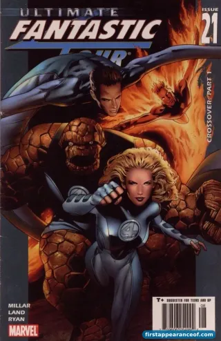 Ultimate Fantastic Four #21 (2005). Mark Millar and Greg Land. Earth-2149's first appearance via the cross-dimensional zombie outbreak.
