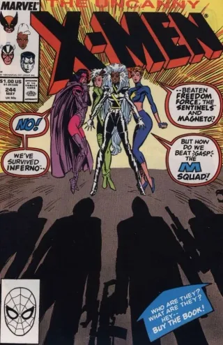 Uncanny X-Men #244 (1989). Jubilee debuts as a mall-rat mutant rescued by the X-Men.