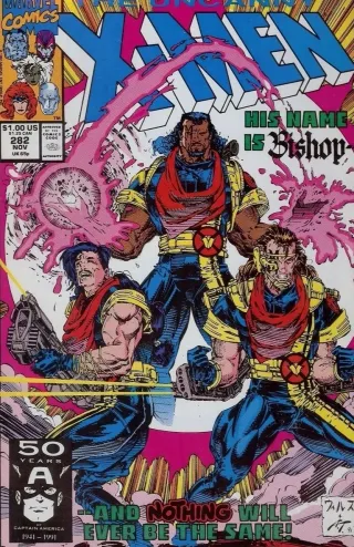 Uncanny X-Men #282 (1991). Bishop arrives from the future.
