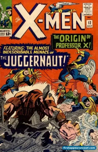 First appearance of The Juggernaut — the cover of X-Men #12 (1965).