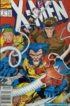 X-Men #4 (Vol. 2, 1992). Omega Red on the cover, his first appearance and first cover. Jim Lee art.